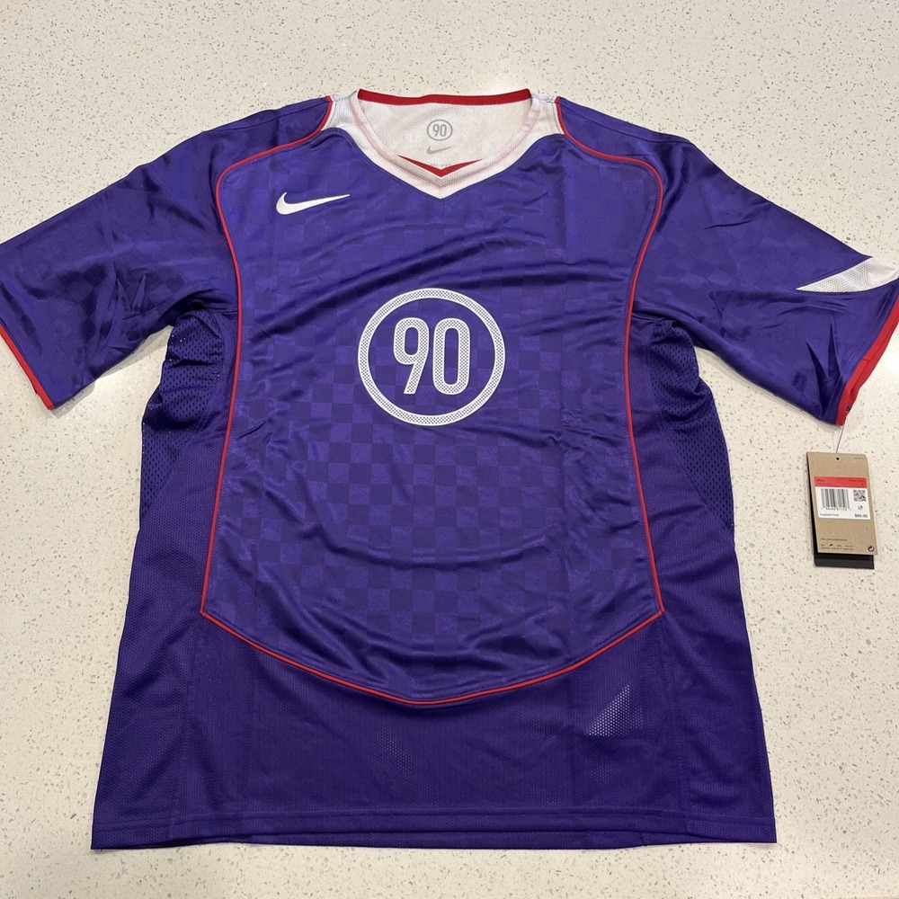 Nike Total 90 Soccer Jersey Large Purple/White/Red IM6299-547 NWT